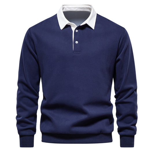 Lyrio - Stijlvolle en Comfortabele Longsleeve Polo voor Mannen