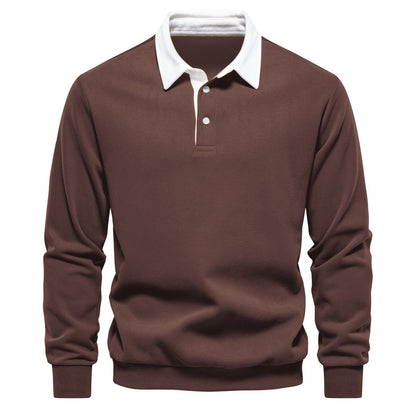 Lyrio - Stijlvolle en Comfortabele Longsleeve Polo voor Mannen