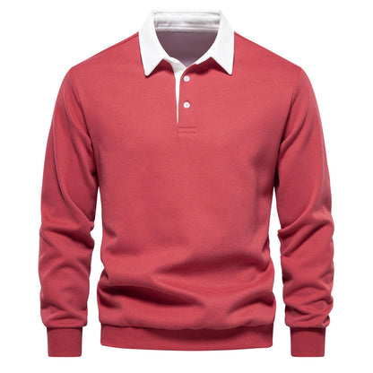 Lyrio - Stijlvolle en Comfortabele Longsleeve Polo voor Mannen