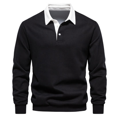 Lyrio - Stijlvolle en Comfortabele Longsleeve Polo voor Mannen