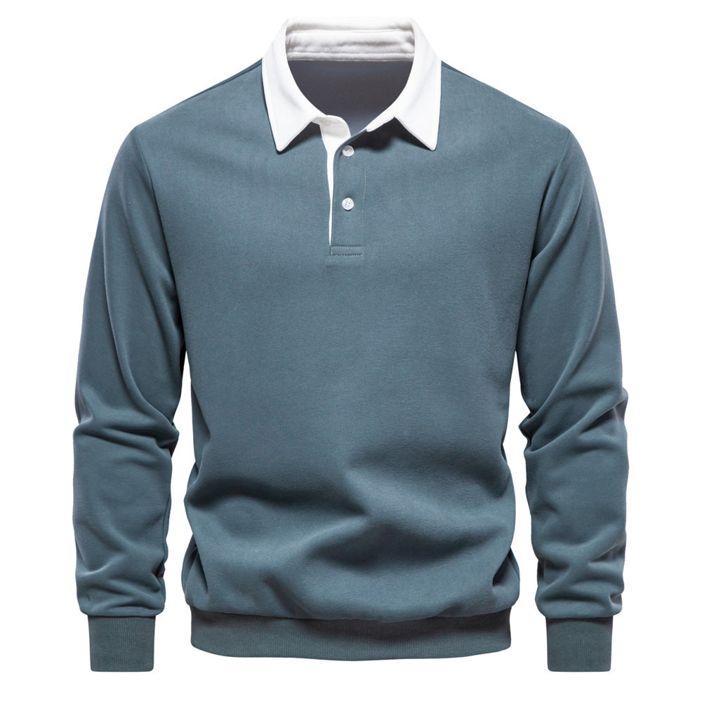 Lyrio - Stijlvolle en Comfortabele Longsleeve Polo voor Mannen