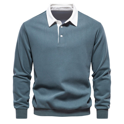 Lyrio - Stijlvolle en Comfortabele Longsleeve Polo voor Mannen